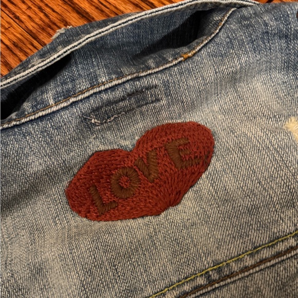 Y2K Boho Cropped Denim Jacket - Picture 3 of 5